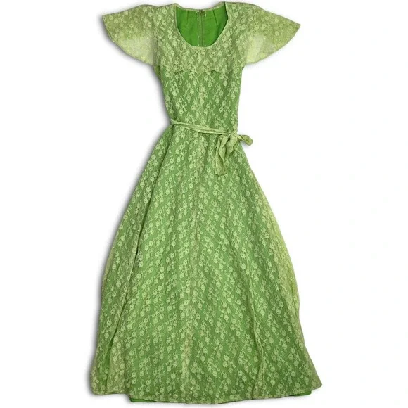 Style | Dresses | Vintage Prairie Peasant Green Bridgeton Style Lace Overlay Dress Mod Hippie | Poshmark Style | Dresses | Vintage Prairie Peasant Green Bridgeton Style Lace Overlay Dress Mod Hippie | Poshmark